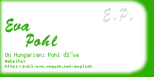 eva pohl business card
